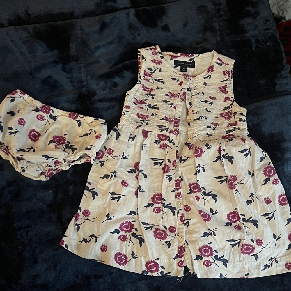 Floral Sleeveless Dress with Bloomers